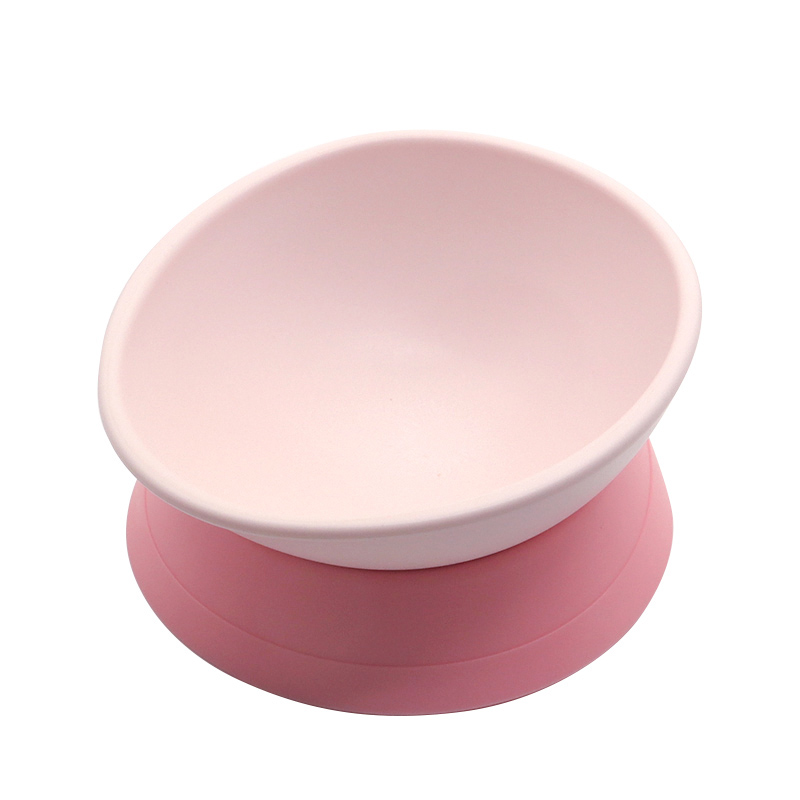 寶寶輔食吸盤(pán)硅膠碗，小孩防摔防滑吃飯碗