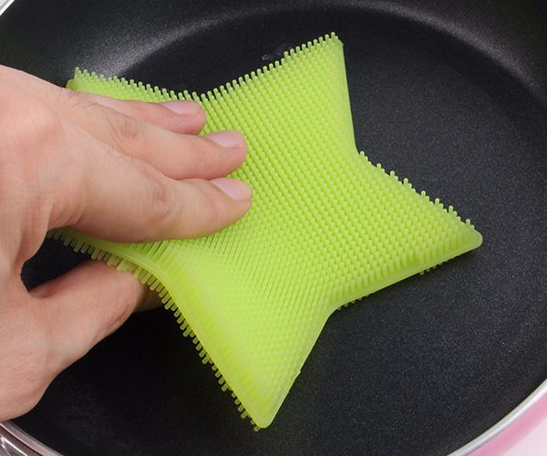 雙面硅膠洗碗廚具刷加厚耐用高效清潔 雙面硅膠洗碗廚具刷加厚耐用高效清潔